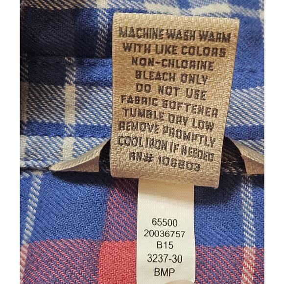 Duluth Trading Co Flannel Shirt Womens Size Large Plaid Vented Outdoor Button Up - Picture 5 of 5